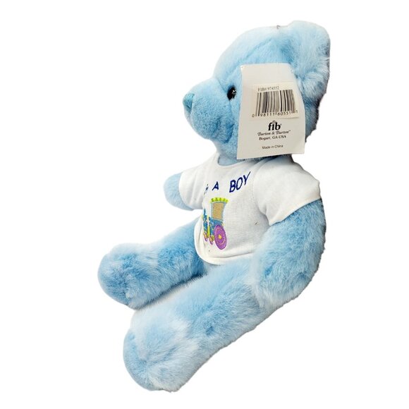 Flowers Inc Balloons Blue Teddy Bear Plush Stuffed Animal "It's a Boy" shirt 11" - Picture 3 of 8